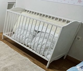 Cuna blanca 60x120 cm - Como nueva