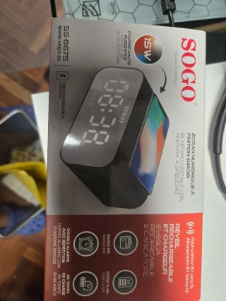 Radio Reloj Despertador Cargador Sogo SS-8675