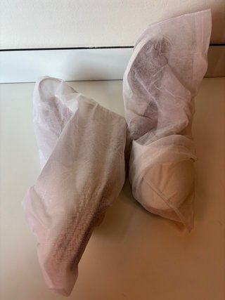 Sandalias de cuña tipo alpargata blancas. Talla 39