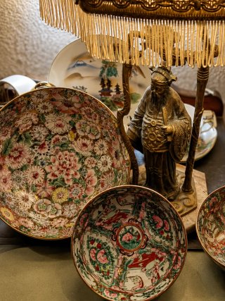 Lote 3 piezas porcelana china Macau vintage