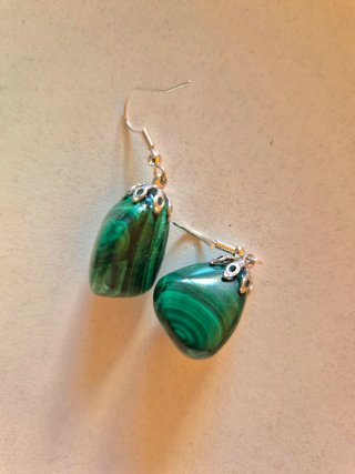 Orecchini in malachite