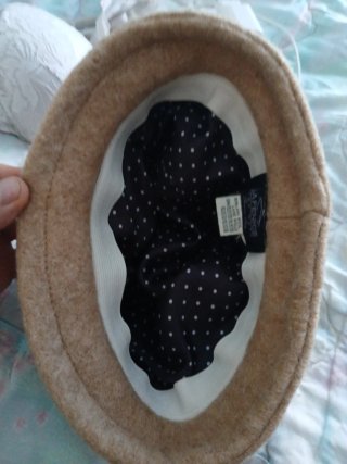 Sombrero Cloche Lana Hervida Beige