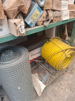 Rollo Malla Metálica y Cuerda Amarilla