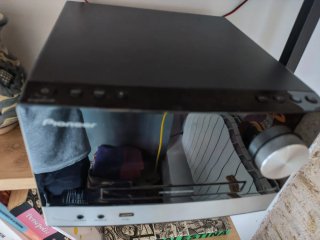 Minicadena Pioneer Negra y Plateada