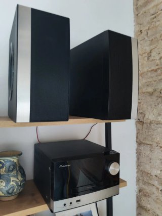 Minicadena Pioneer Negra y Plateada