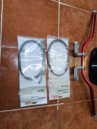 Manillar Alto Moto Rojo + Carenado + Cables