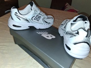 New Balance 530 Plata y Blanco