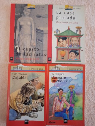 LOTE (VI) 20 LIBROS EL BARCO DE VAPOR (rojos)