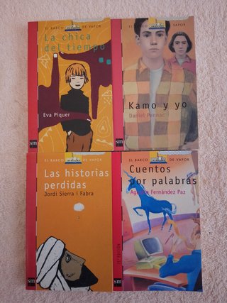 LOTE (VI) 20 LIBROS EL BARCO DE VAPOR (rojos)