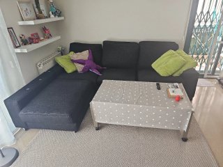 Sofá Chaise Longue Negro