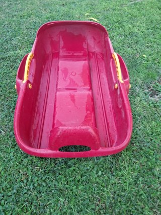 Trineo infantil rojo de 2 plazas