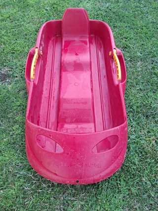 Trineo infantil rojo de 2 plazas