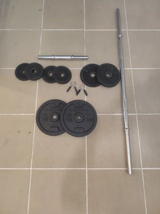 Pesas Decathlon - Mancuernas y discos