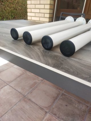 Patas fijas mesa 70 cm metal blancas