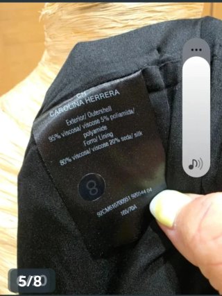 Pantalón Carolina Herrera Negro Talla 4