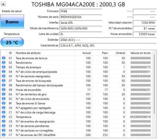 4 x Toshiba 2TB HDD MG04ACA200E