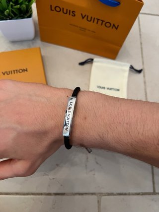 Bracciale LV Nero e Argento con scatola