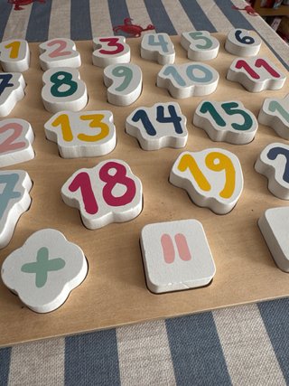 Puzzle Letras Madera Natural