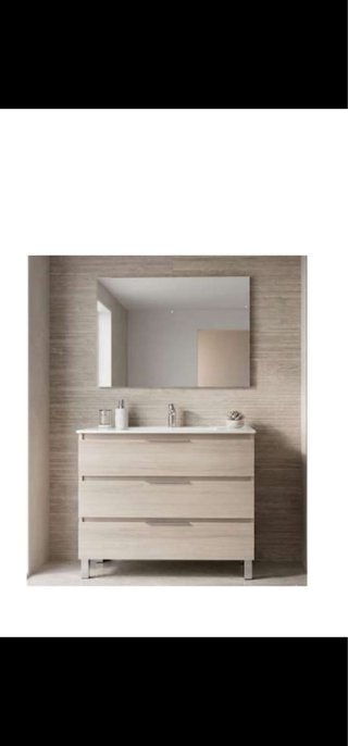 Mueble de baño madera y metal