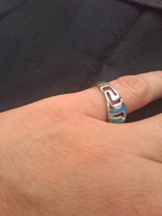 Anillo Plata y Ópalo Talla 44