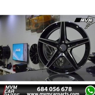 Juego 4 Llantas Mercedes 18 W205 Negra MB41