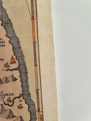 Mapa Antiguo Ceilán 1606 Grabado Original