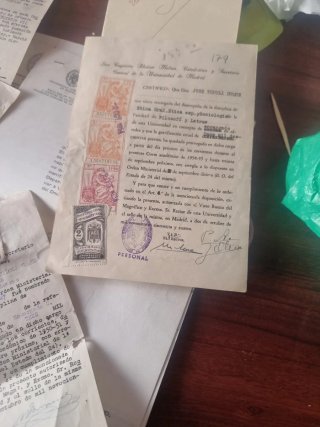 Documentos antiguos con sellos 1947 coleccionistas