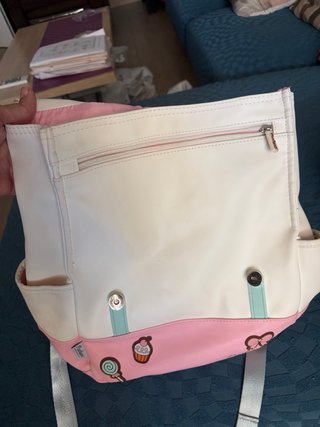 Mochila Pusheen blanca y rosa