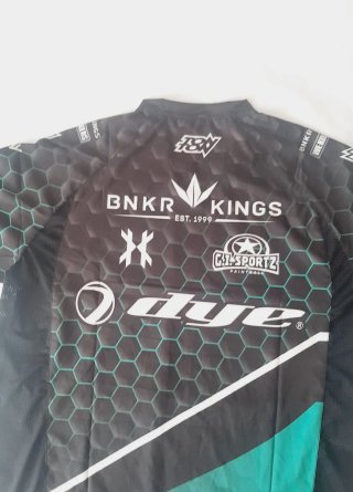 Camiseta Paintball Virtue XL Negra y Turquesa