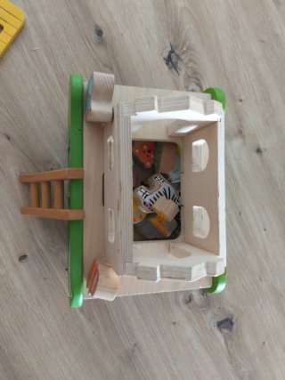 Arca de Noé de madera con animales