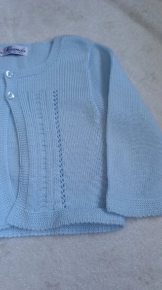 Chaqueta de punto, azul celeste bebé, 12 meses
