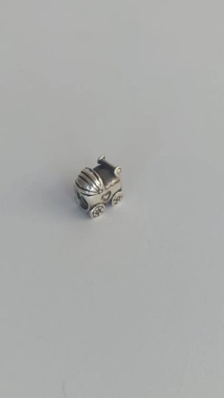 Charm Cochecito Bebé Pandora Plata