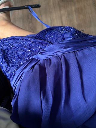 Vestido de fiesta azul Con tirantes que se quitan