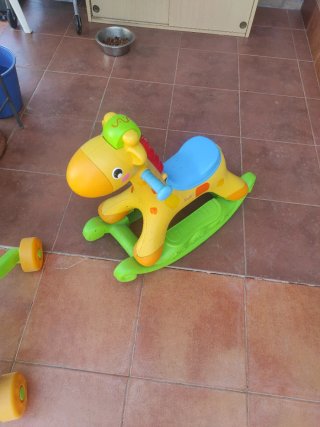 Balancín Jirafa Amarillo y Azul