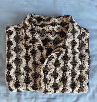 Camisa Calada Verano Hombre Beige/Marrón