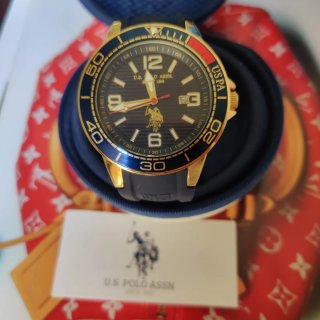 Orologio U.S. Polo Assn. Acciaio Blu/Oro