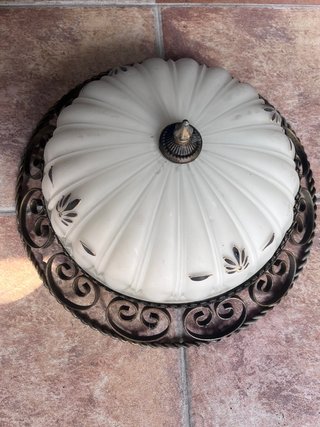 Lámpara de techo cerámica decorada