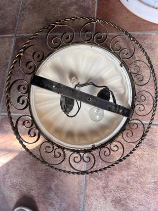 Lámpara de techo cerámica decorada