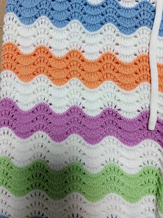 Falda larga M crochet multicolor
