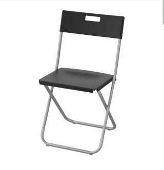 Vendo 4 Sillas Plegables IKEA Negras.