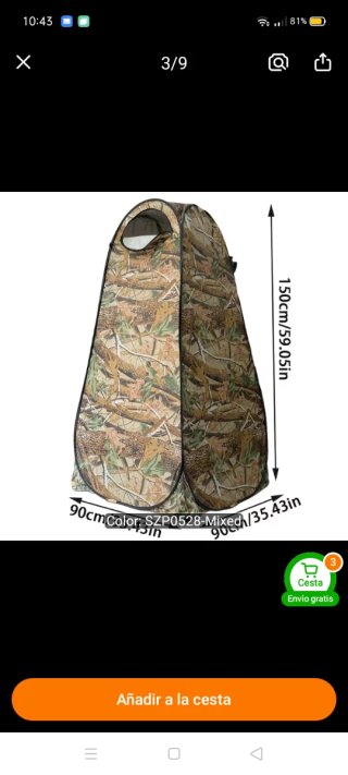 Caseta de camping/ducha portátil nueva