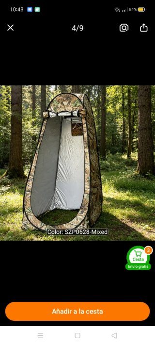 Caseta de camping/ducha portátil nueva