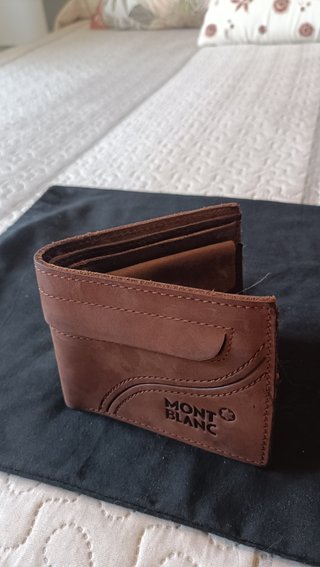 Cartera Montblanc Piel Marrón