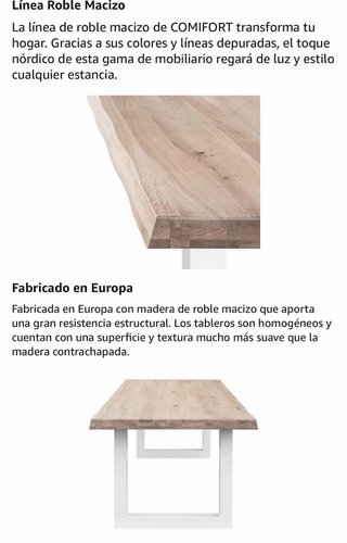 Mesa Comedor 160x90 + 6 Sillas Nórdicas