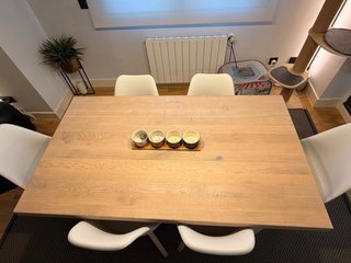 Mesa Comedor 160x90 + 6 Sillas Nórdicas