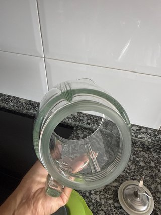 Vaso Batidora Cristal con Tapa Verde