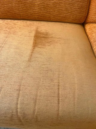 Sofá chaise longue naranja 3 piezas