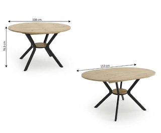 Mesa extensible madera y metal