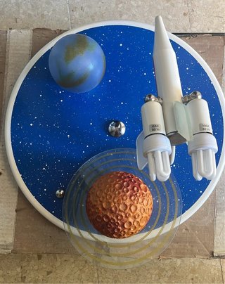 Lámpara Infantil Espacial Cohete Planetas