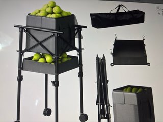 Carrito plegable para pelotas de tenis